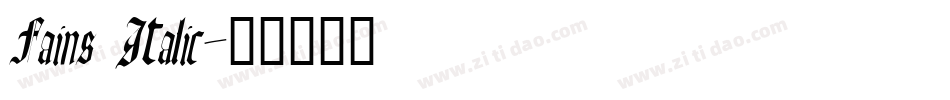 Fains Italic字体转换